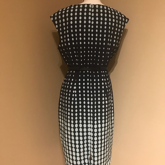 Connected Apparel Blue Polka Dot Dress - Picture 6 of 8